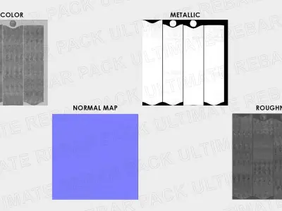 Construction Rebar metal reinforcement 3D model