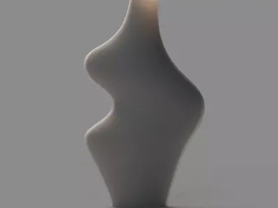 Tarri Black Steel Vase Low-poly 3D model