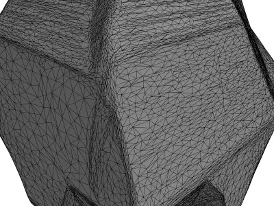 Iridescent Faceted Crystal Gemstone Low-poly 3D model