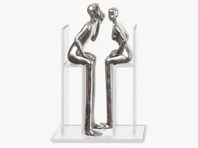 Metal art sculptures 02 3D model