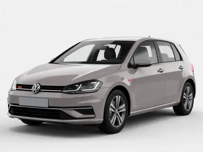 Volkswagen Golf 2020 Custom Low-poly 3D model