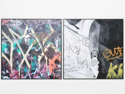 Art Frames 86- 2 Canvas Painting 3D model