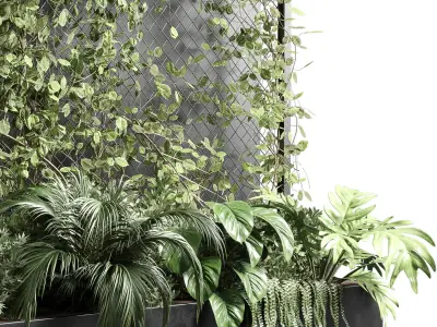 Ivy on Fence fitowall  vertical garden box 01 3D model