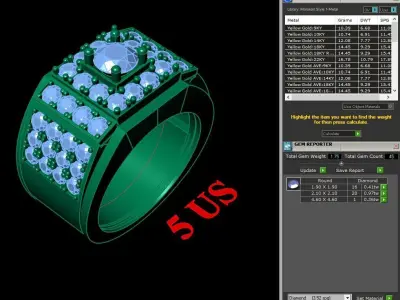 Luxury Men Rings Designs 4MR077 3D print model