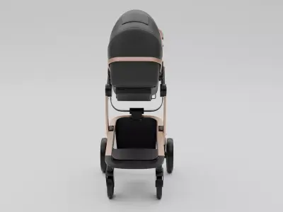 Baby Stollers Low-poly 3D model