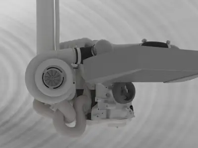 Rotary 20B Engine MAZDA Cosmo Tuned 3D print model