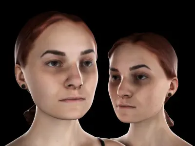 Woman sport 46 Low-poly 3D model