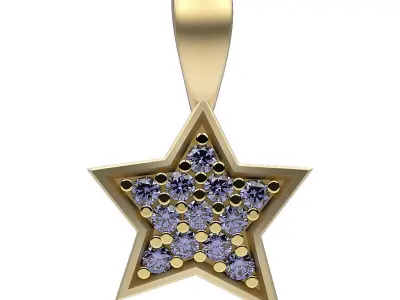 Pendant Stars 3D print model
