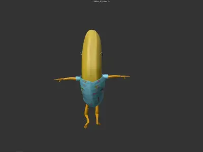 BANANA CHARACTER Low-poly 3D model