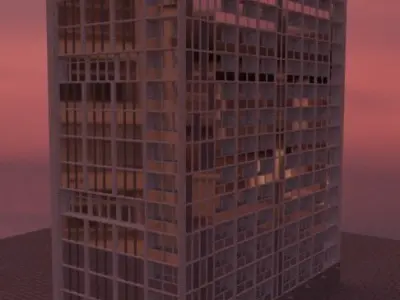 Blender 3D Dubai Hotel Building Good quality  Free 3D model