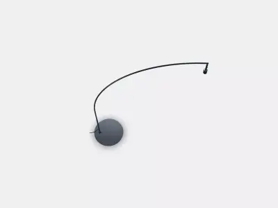 SKAFTET Floor lamp base arched Low-poly 3D model