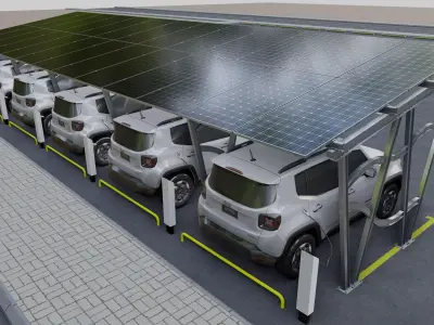 Solar Carport Type 4 3D model