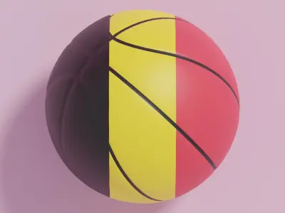 Flag Basketball Ball Collection 1 3D model