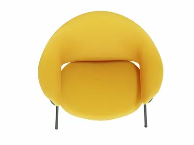 Arm Chair luxury yellow  3D model