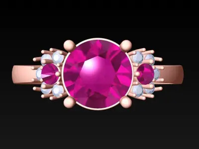 Diamond Ring - Womens Rings - N814205 3D print model