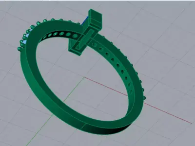 Jewelry stl 3dm Ring Model jr00225 3D print model