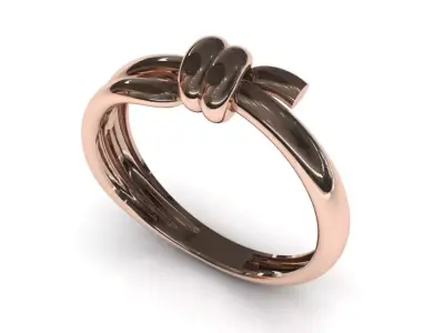 Two Piece Modern Gold Ring with Diamond Channel  3D print model