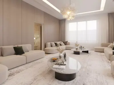 Modern Luxury Majlis Room Interior 3D model