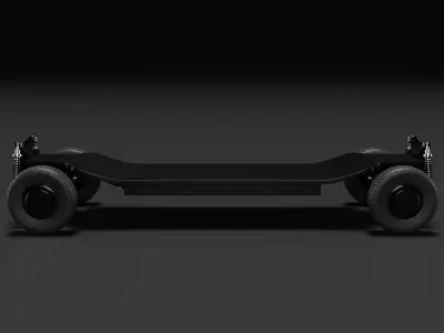 Electric Skateboard 3D model