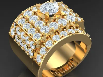 Luxury Men Rings Designs 5MR021 3D print model