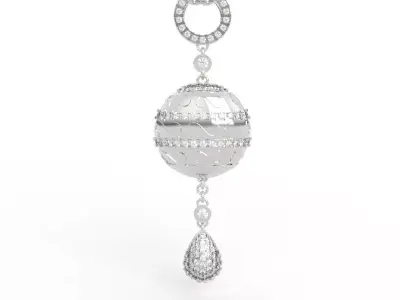Stunning Layered Diamond Drop Pendant 3D print model