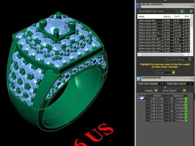 Luxury Men Rings Designs 6MR028 3D print model