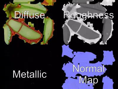 Spiky Fantasy Pod model pack Low-poly 3D model