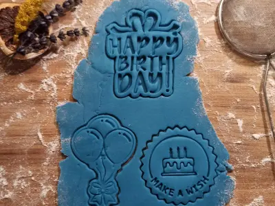 Happy Birthday Cookie Cutter Set 3D print model