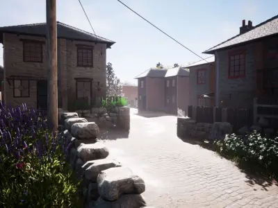 Modular Village Vol 1 For Unreal Low-poly 3D model