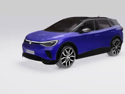 Volkswagen ID4 2022 Low-poly 3D model