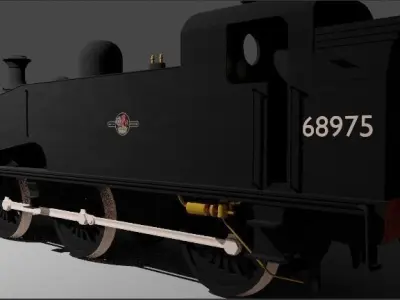 British Railways class J50 Steam locomotive  3D model