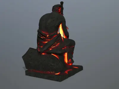 statue Low-poly 3D model