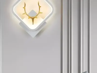 Modern Dear Light Low-poly 3D model