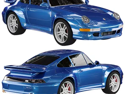 Porsche 911 Low-poly 3D model by GANIBOEV-KHASANBEK