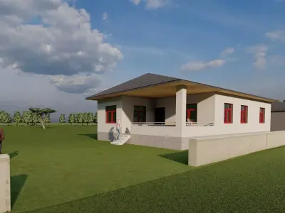 Village House Revit 3D model