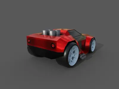 PANTHER CAR Low-poly 3D model