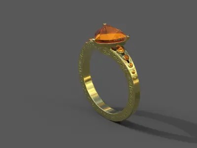 High-Quality 3D Ring Model Pack 4 Low-poly 3D model