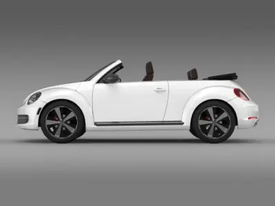 VW Beetle Cabrio 2013 3D model