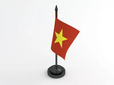 Table Flag Vietnam 3D model