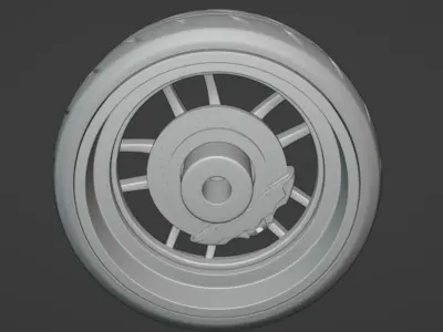 WORK CR2P  scalable and printable rims 3D print model