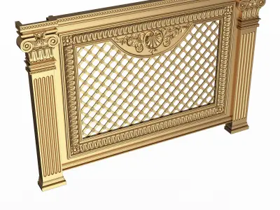 Radiator Cover Decorative Screening Grille Panel 09 Low-poly 3D model