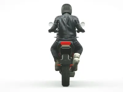 2019 Indian FTR 1200 Low-poly 3D model