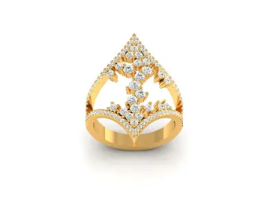 Solitaire ring model 3D print model 14