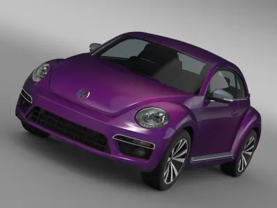 VW Beetle Pink Edition Concept 2015 3D model