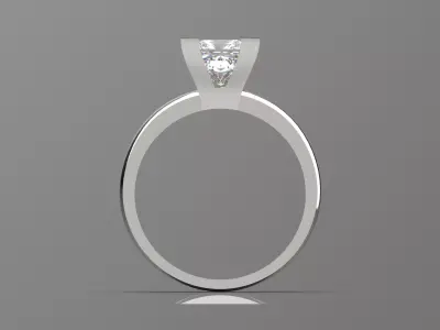 Prince Classic Solitaire srtl 3d gold jewelry Ring model sr0075 3D print model