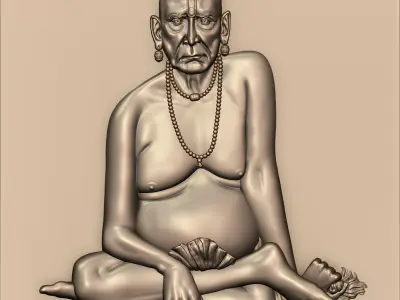 Swami-Samarth- Bass-Relief CNC 3D model