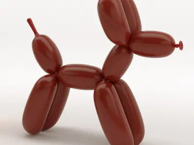 Balloon Dog Sculpture 3D model