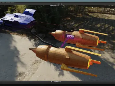 Racing kart from Star Wars Low-poly 3D model