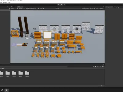 Stylized Furniture Interior Package Low-poly 3D model