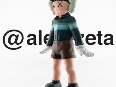  Kaws CHUL SU and YOUNG HEE Squid Game Season 3 Textured Low-poly 3D model